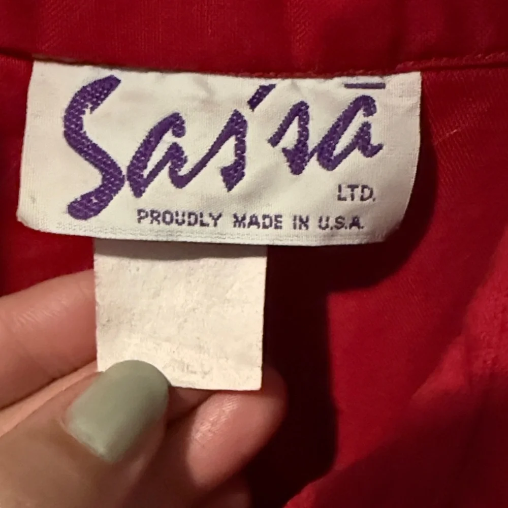 Red Western Lace Fringe Button-Up Shirt - Picture 2 of 3